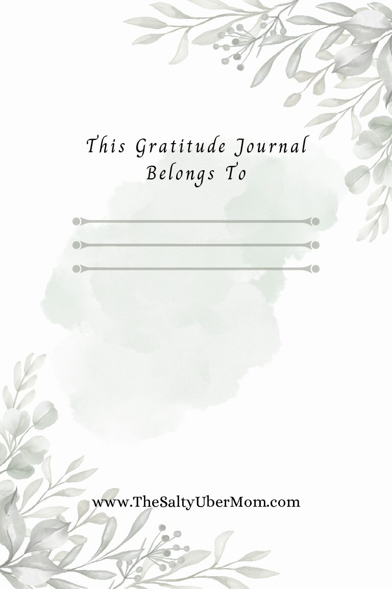 My Gratitude Journal ~ The Salty Uber Mom